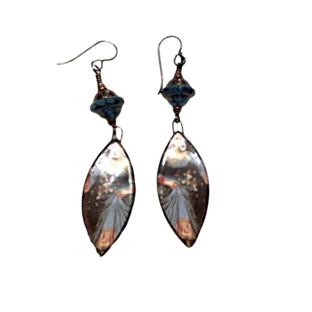 Feminine Woman Painted Earrings Set